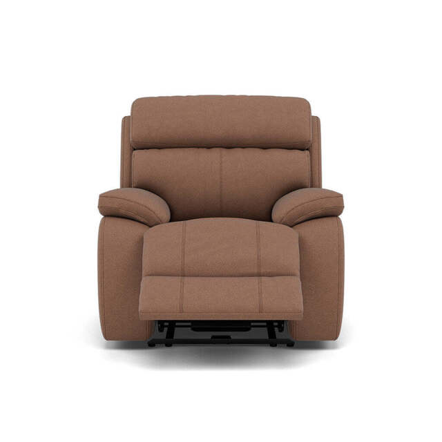 Galaxy Recliner Armchair - Power Recliner Chair Fabric - Power Recliner with USB - BFA-BLJ-04 TOBACCO - image 1