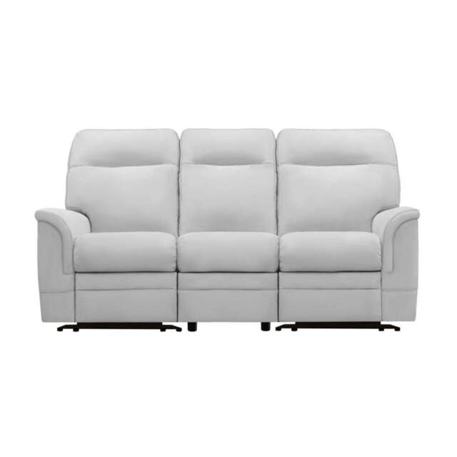Parker Knoll Hudson 3 Seater Recliner Sofa - 3 Seater Power Double Recliner M Grade Leather - Power Recliner with USB - Madri Moss - image 1