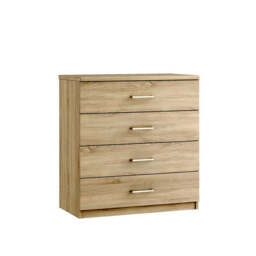 Modena 4 Drawer Cabinet - 4 Drawer Chest - Bardolino Oak