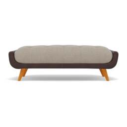 Siena Footstool - Large Footstool F8 + Cat 60 - Hopsack Linen 70004+Cat 60/08 - thumbnail 1