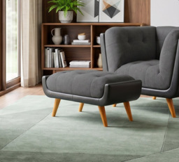 Siena Footstool - Large Footstool F8 + Cat 60 - Hopsack Linen 70004+Cat 60/08 - thumbnail 2