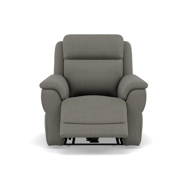Juno Recliner Armchair - Power Recliner Chair Lumbar Support F8 - Power with Power Lumbar & USB - Hopsack Natural 70002 - image 1