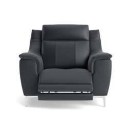 Nicoletti Carmen Recliner Armchair - Power Recliner Chair CB - Power Recliner with USB - Feet: Shiny Metal / Torello PS Blu -S 81 - thumbnail 1