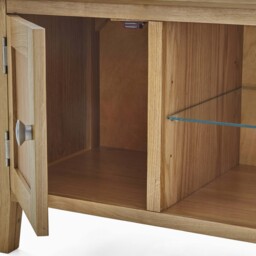 Bexley Small TV Unit - Small Media Stand Oak - thumbnail 4