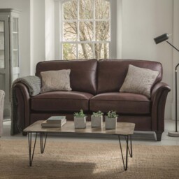Parker Knoll Devonshire Large 2 Seater Standard Back Sofa - Large 2 Seater Sofa - Formal Back M Grade Leather - Madri Moss - thumbnail 2
