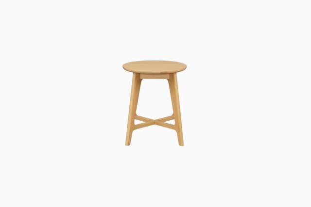 Carrington Round Side Table - Round Lamp Table Oak - image 1