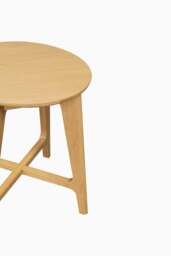 Carrington Round Side Table - Round Lamp Table Oak - thumbnail 3