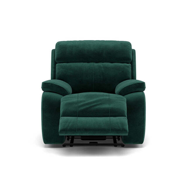 Galaxy Recliner Armchair - Power Recliner Chair Fabric - Power Recliner with USB - FAB-MEG-37  EMERALD GREEN - image 1