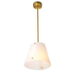 Eichholtz Trianon Pendant Antique Brass Finish White Glass - Pendant Trianon - thumbnail 3