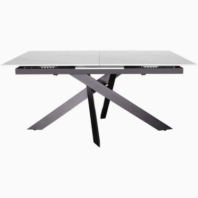 Avalon Extending Dining Table - Extending Dining Table 160/200cm Sintered Stone / Satin Grey - image 1