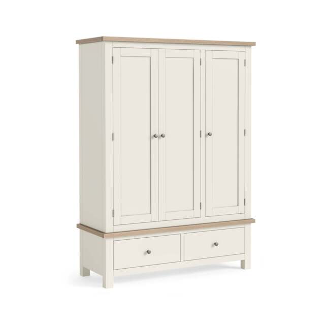 Elmstead White Triple Wardrobe - Triple Wardrobe Coconut White - image 1