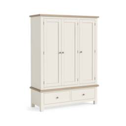 Elmstead White Triple Wardrobe - Triple Wardrobe Coconut White - thumbnail 2
