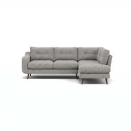 Phoebe Corner Sofa - Corner Group RHF Grade A - Right Hand Facing - Capital Light Grey / American Walnut