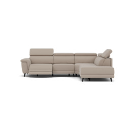 Sparta Corner Recliner Sofa - Combination 3 - Left Hand Facing Sofa Corner Group (Two Motors) Fabric - Left Hand Facing - Power with Power Headrest & USB - CU9101-5-UK Oxford Beige