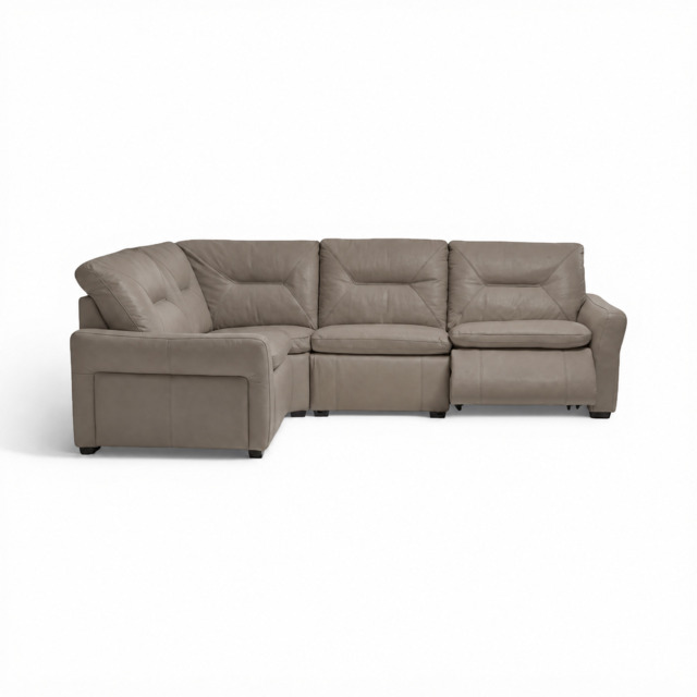 Lusso Corner Sofa - Combination 5 1.25 Corner Left  2.5 Power Cat25S - Left Hand Facing - Power Recliner with Power Footrest and USB - RYS-042E ELEPHANT - image 1