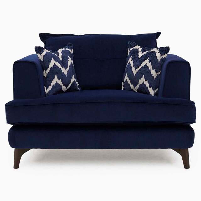 Faith Standard Back Loveseat - Love Chair Grade D - Pillow Back / Regent Chocolate / Gold Feet - image 1