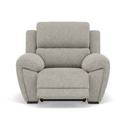 Echo Recliner Armchair - Power Recliner Chair Lumber Support Fabric - Power With Power Headrest Footrest Lumbar & USB - FAB-MIL-105  IRON - thumbnail 1