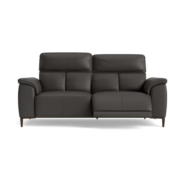 Loma 3 Seater Recliner Sofa - 2.5 Seater Sofa with 2 Power Recliners USB Cat 20S - Power Recliner with USB - NWS-517E SHALE GREY - image 1