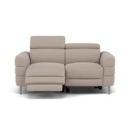 Hoy 2 Seater Recliner Sofa - 2 Str W/ 2 Power Recliner W/ 2 Manual Headrest Fabric - Power with Manual Headrest - CU9101-5-UK Oxford Beige