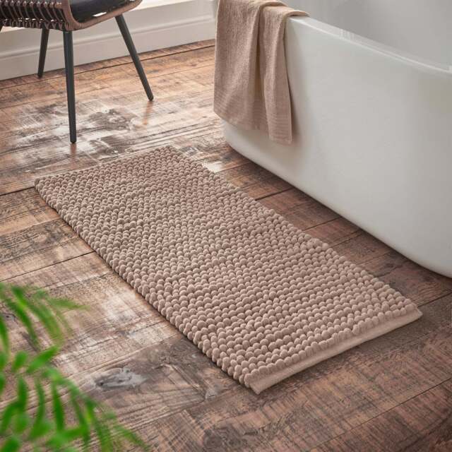 Bianca Aspen Bobble Bath Runner Cream - DISC Aspen Bobble Bath Runner Natural - image 1