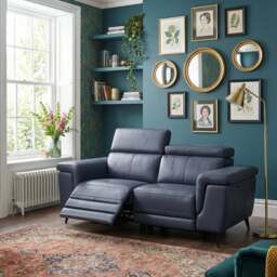 Sparta 2 Seater Recliner Sofa - 2 Str W/ 2 Power Recliner W/ 2 Power Headrest Cat M/S - Power with Power Headrest & USB - M5653 Melbourne Light Grey - thumbnail 2