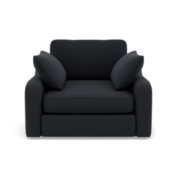 Thalia Armchair - Chair Grade B - Plush Velvet Charcoal