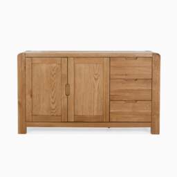 Solvi Large Sideboard - Large Sideboard Solid Oak / Oak Veneer - thumbnail 1