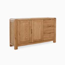Solvi Large Sideboard - Large Sideboard Solid Oak / Oak Veneer - thumbnail 2