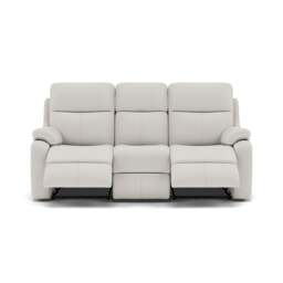 G Plan Kingsbury 3 Seater Recliner Sofa - 3 Seater Power Double Recliner with USB Grade L - Power Recliner with USB - L840 Cambridge Chalk - thumbnail 1