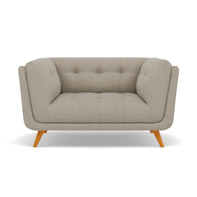 Siena Loveseat - 1.5 Seater Sofa F8 + Cat 60 - Hopsack Linen 70004+Cat 60/08 - image 1