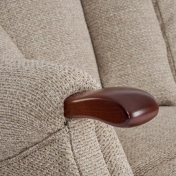 Canterbury 3 Seater Sofa - Fixed 3 Seater Leather - Natural Knuckle / Lena Pewter - thumbnail 3