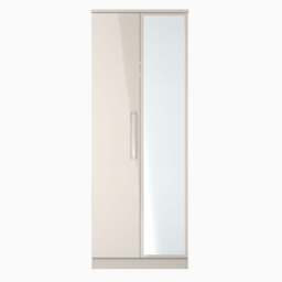 Portland Tall Double Mirror Wardrobe - Tall Double Mirror Wardrobe - KGK - Kashmir Gloss & Kashmir - thumbnail 1