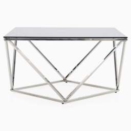 Pisa Coffee Table - Coffee Table Smoked Glass / Stainless Steel