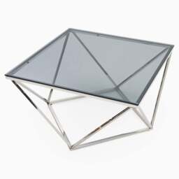 Pisa Coffee Table - Coffee Table Smoked Glass / Stainless Steel - thumbnail 6