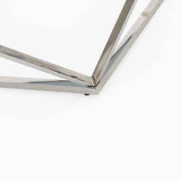 Pisa Coffee Table - Coffee Table Smoked Glass / Stainless Steel - thumbnail 4
