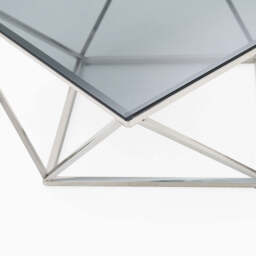 Pisa Coffee Table - Coffee Table Smoked Glass / Stainless Steel - thumbnail 3
