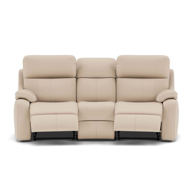 G Plan Kingsbury 3 Seater Curved Recliner Sofa - 3 Seater Power Recliner Curved Sofa Headrest + Lumbar with USB Grade L - Power with Power Headrest, Lumbar & USB - L843 Cambridge Stone - image 1