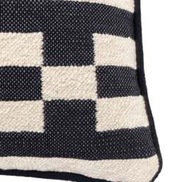 Lohko Woven Black Cushion - Lohko Woven Cushion Ink 45CM - thumbnail 2