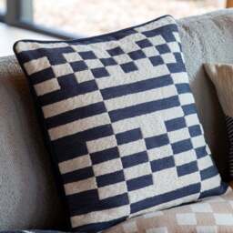 Lohko Woven Black Cushion - Lohko Woven Cushion Ink 45CM - thumbnail 1