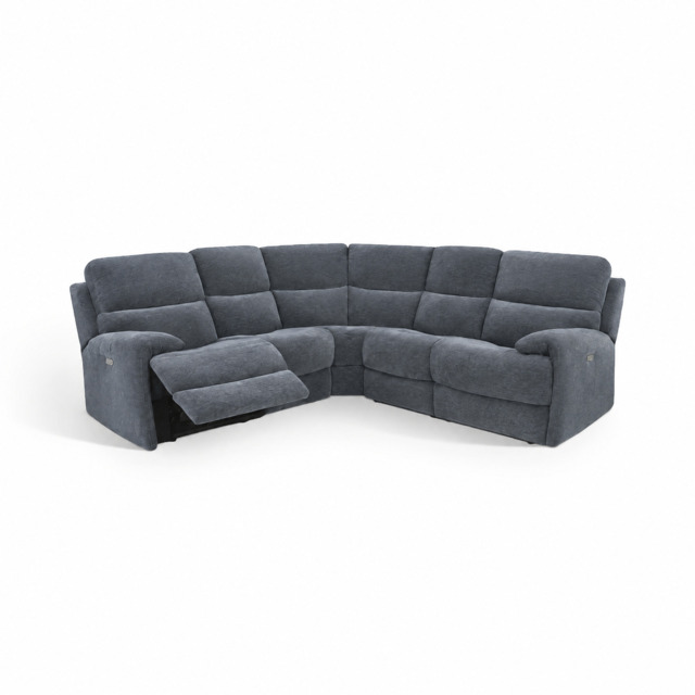 Flow Corner Recliner Sofa - Combination 3 2 Corner 2 with 2 Power Recliners Fabric - Power Recliner with USB - FAB-MIL-110 SAND
