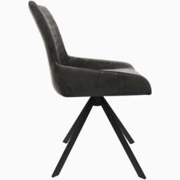 Odessey Pair of Grey Velvet Dining Chairs - Dining Chair - Pair Grey Velvet - thumbnail 4