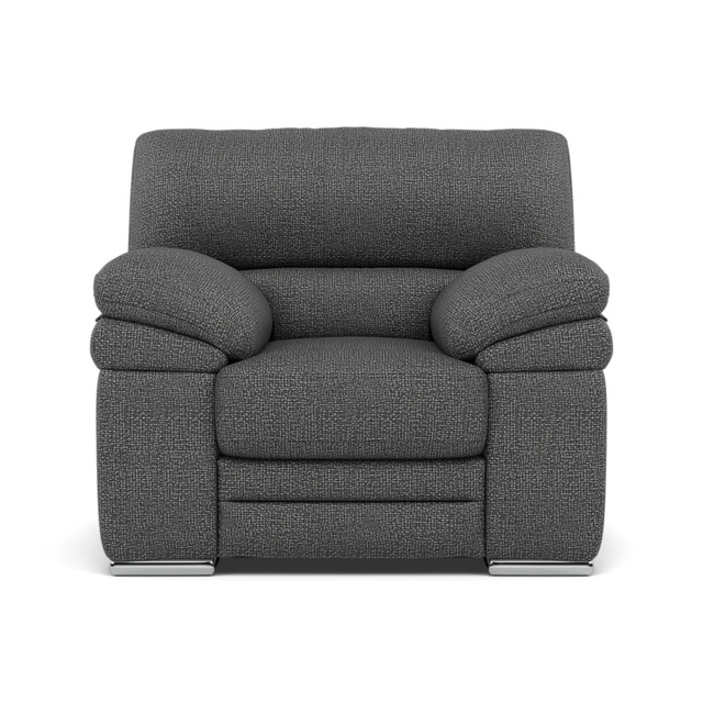 Gino Armchair - Armchair F8 - Hopsack Charcoal 70006 / Metal Feet - image 1