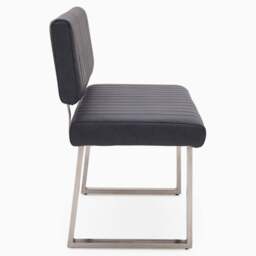 Alpha Bench - Side Bench Dark Grey Leather Look - Dark Grey Faux Leather - thumbnail 3