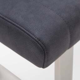 Alpha Bench - Side Bench Dark Grey Leather Look - Dark Grey Faux Leather - thumbnail 4