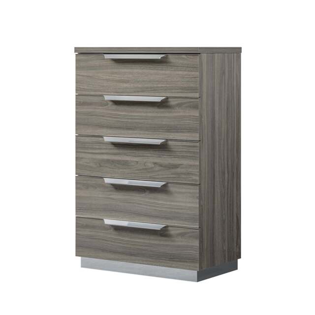 Kroma Tall 5 Drawer Cabinet - 5 Drawer Tallboy Venetian Grey - Venetian Grey - image 1