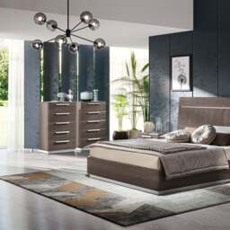 Kroma Tall 5 Drawer Cabinet - 5 Drawer Tallboy Venetian Grey - Venetian Grey - thumbnail 2