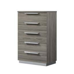 Kroma Tall 5 Drawer Cabinet - 5 Drawer Tallboy Venetian Grey - Venetian Grey