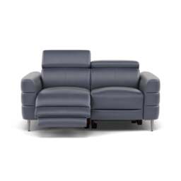 Hoy 2 Seater Recliner Sofa - 2 Str W/ 2 Power Recliner W/ 2 Manual Headrest Cat NL/O - Power with Manual Headrest - NL5100 New York Dark Blue - thumbnail 1