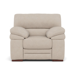 Gino Armchair - Armchair F8 - Hopsack Charcoal 70006 / Wooden Feet - thumbnail 3