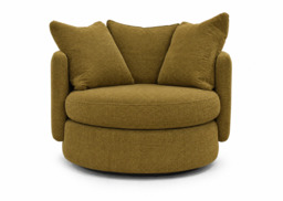 Vogue Williams Piccadilly Large Swivel Chair - Large Swivel Chair Matt Chenille - Matt Chenille Old Gold - thumbnail 1